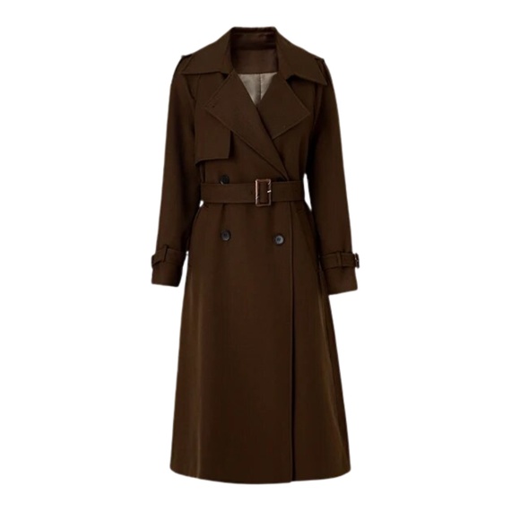 Jackets & Blazers - Women's Double-Breasted Wool Auburn Trench Coat